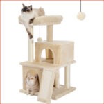 Katzenbaum Kratzbaum mit Sisal-Seil Plüsch Liege