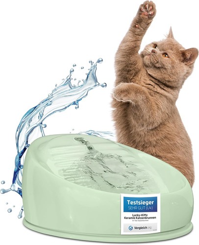 Lucky-Kitty Trinkbrunnen Für Katze Grün I