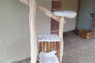 Natur-Kratzbaum,Katzenbaum,Kletterbaum Katze