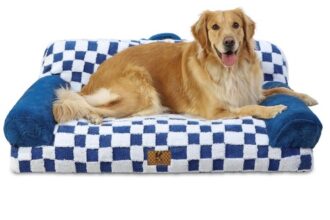Orthopädisches Katzenbett Flauschig 104x69cm, Abnehmbar Katzensofa