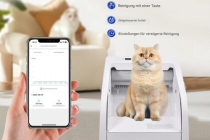 Automatisch Selbstreinigende Katzenklo Toilette Katzentoilette App-Steuerung