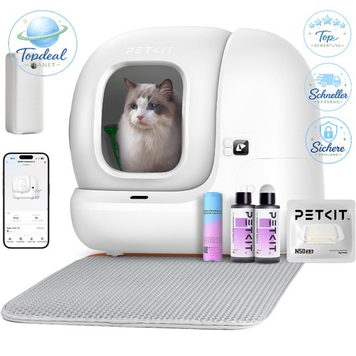 Katzentoilette Selbstreinigend 76L Automatisch mit App-Steuerung