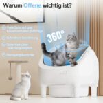 Selbstreinigende Katzentoilette automatisch Geräuscharm mit Geruchskontrolle