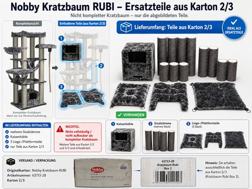 Nobby RUBI Kratzbaum Ersatzteile Karton 2/3