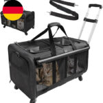 Transporttasche Für Katze Mit Rollen,Faltbarer Katzentransportbox
