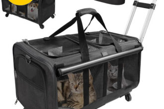Transporttasche Für Katze Mit Rollen,Faltbarer Katzentransportbox