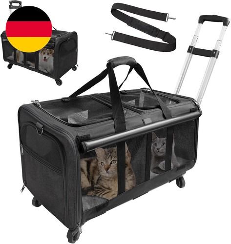 Transporttasche Für Katze Mit Rollen,Faltbarer Katzentransportbox