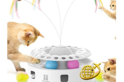 Potaroma 3-in-1 Katzenspielzeug Automatisches Federspiel Flatternder