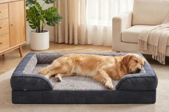 Orthopädisches Hundebett XL 107x82x16cm Memory Foam