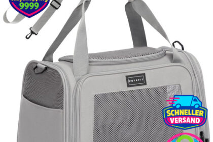 Transportbox Katze Hundetasche Flugzeug Grau mit