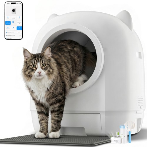 90L Katzentoilette Selbstreinigend Innenraum 6-fach Sicherheit