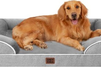 Hundebett Orthopädisch 112x81cm Grau Memory Foam