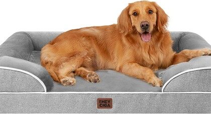 Hundebett Orthopädisch 112x81cm Grau Memory Foam