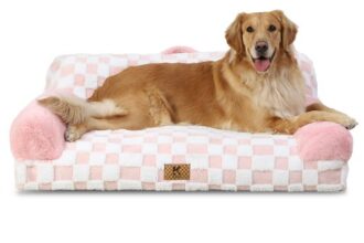 Orthopädisches Katzenbett Flauschig 104x69cm, Abnehmbar Katzensofa