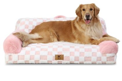 Orthopädisches Katzenbett Flauschig 104x69cm, Abnehmbar Katzensofa