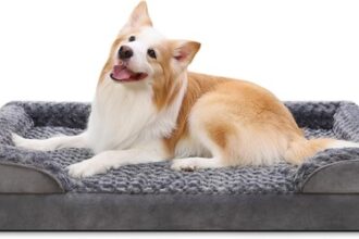 Hundebett Orthopädisch XL Grau Abnehmbar Waschbar