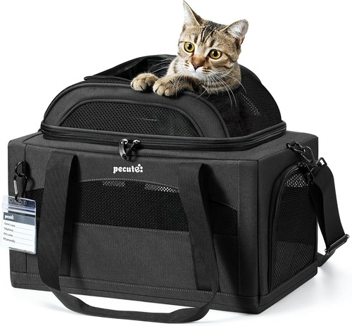 Transportbox Katze Faltbar Grau Erweiterbar Stabil