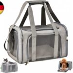 Transporttasche für Katze Hund, Hundetransportbox, Faltbare