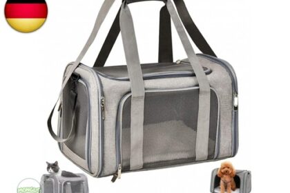 Transporttasche für Katze Hund, Hundetransportbox, Faltbare