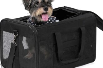 Hundetransportbox Katze Tasche Reisetasche zusammenklappbar Schwarz