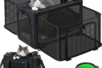 Pecute Katzentransportbox Erweiterbar Katzenbox Für 2