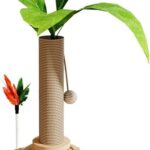 Katzenkratzbaum mit 5-in-1 Spielzeug, Holz &