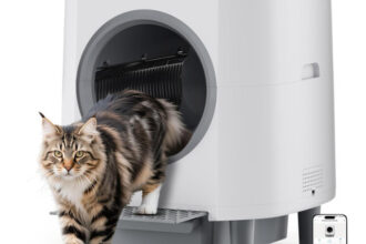 Ellenpent Automatische Katzentoilette 90L Selbstreinigend mit