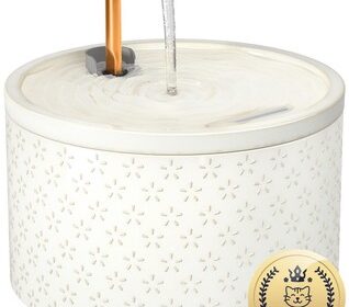Katzenbrunnen Keramik, 2.1L Trinkbrunnen für Katze,