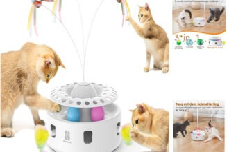 Potaroma 3-in-1 Katzen Spielzeug Automatisch Feder