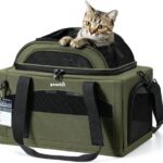 Transportbox Katze Faltbar Erweiterbar Grün Stabil