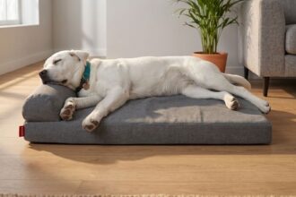 Hundebett Orthopädisch Hundeliege Grau Robust Hundekissen