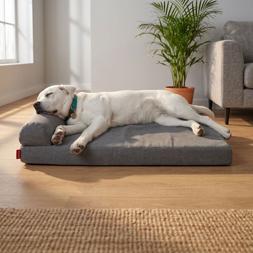 Hundebett Orthopädisch Hundeliege Grau Robust Hundekissen