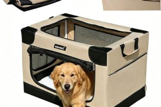 Faltbare Hundebox Transportbox Katze 82x59x59cm Verstellbarer