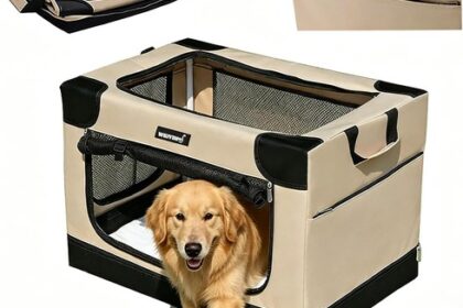 Faltbare Hundebox Transportbox Katze 82x59x59cm Verstellbarer