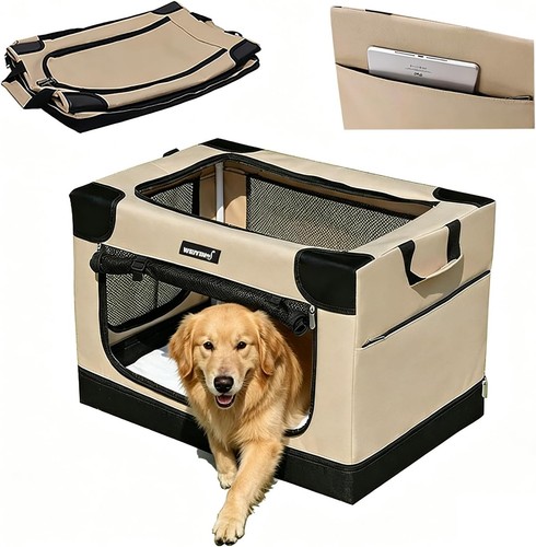 Faltbare Hundebox Transportbox Katze 82x59x59cm Verstellbarer