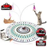 Katzenspielzeug 4-in-1 Mit Beweglicher Feder, USB-Aufladbar,