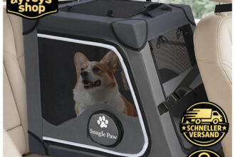 Faltbare Transportbox Hund Metallrahmen für Rückbank