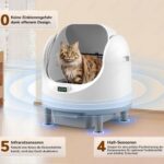 Oben offene Automatisch Katzenklo Selbstreinigende Katzentoilette