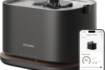 PETLIBRO Katzenbrunnen Kabelloser Trinkbrunnen 3L Edelstahl