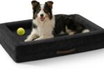 Schwarzes Hundebett für große Hunde, Orthopädisch,