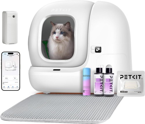 Selbstreinigende Katzentoilette 76L App-Steuerung Geruchsbeseitigung für