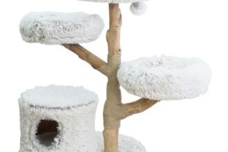 Kratzbaum Malaga weiß für Katzen von