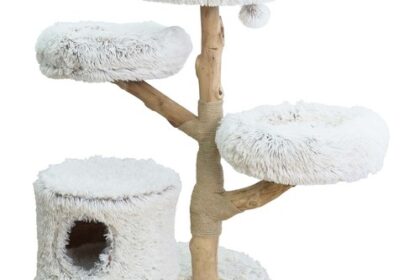 Kratzbaum Malaga weiß für Katzen von