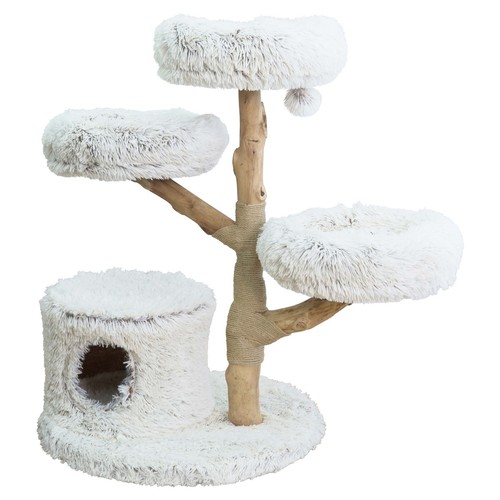 Kratzbaum Malaga weiß für Katzen von