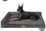 Hundebett Orthopädisch Dunkelgrau 106x71cm Egg-Crate Schaumstoff