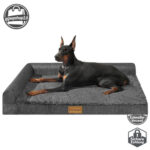 Hundebett Orthopädisch Dunkelgrau 106x71cm Egg-Crate Schaumstoff