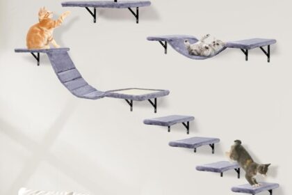 Katzen Kletterwand Set Wandmontage Kratzbaum Hängematte