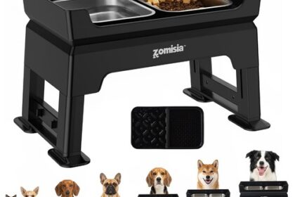 ZOMISIA 3-in-1 Hundenapf Erhöht 6 Höhen