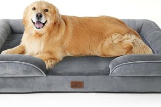 Hundebett Orthopädisch Ergonomisch Grau 122x89cm für