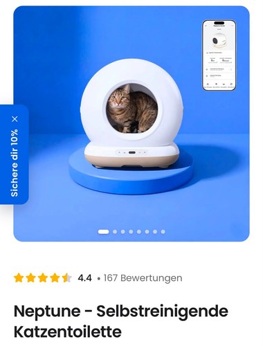 Neptune Selbstreinigende Katzentoilette